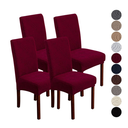 4 pieces of stretch dining chair slipcovers for home decor protection.