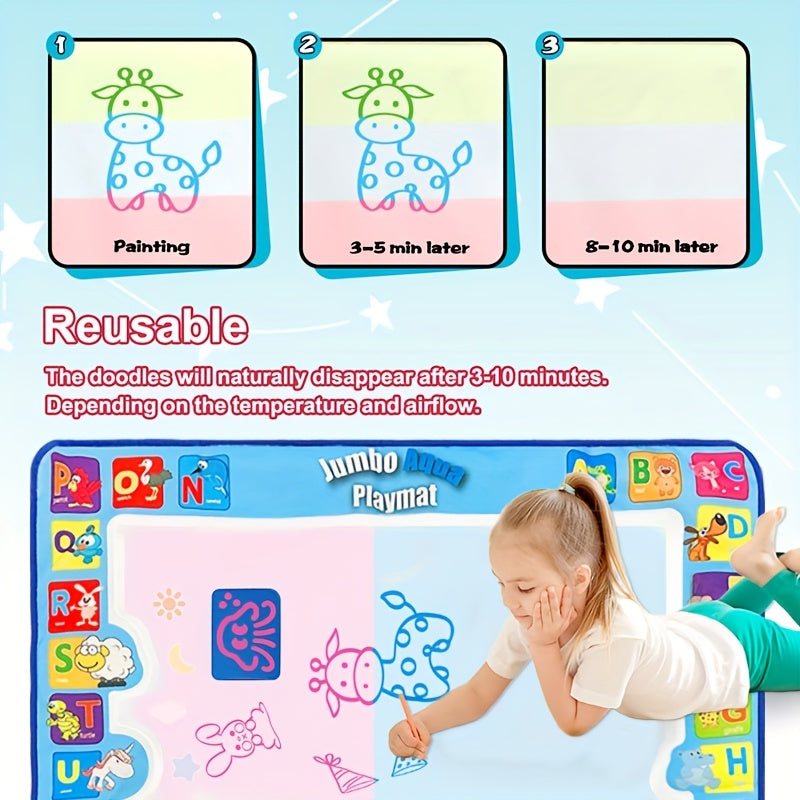 59.99cm*50.01cm Magical Water canvas: Cognitive recognition water writing cloth for inspiring creativity and hands-on ability. Ideal gift for holidays and birthdays.