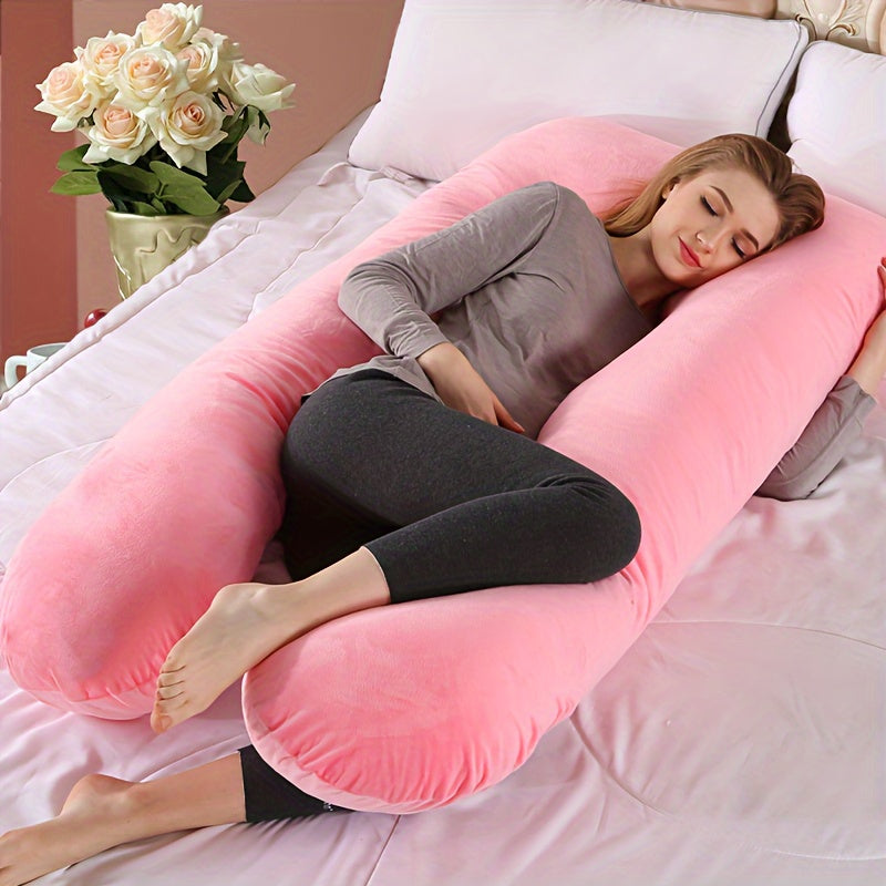 Experience ultimate comfort with our Ultra-Soft Crystal Velvet U-Shaped Maternity Pillow, providing full body support for a restful sleep. The perfect gift for any occasion, including Christmas, Halloween, and Thanksgiving.