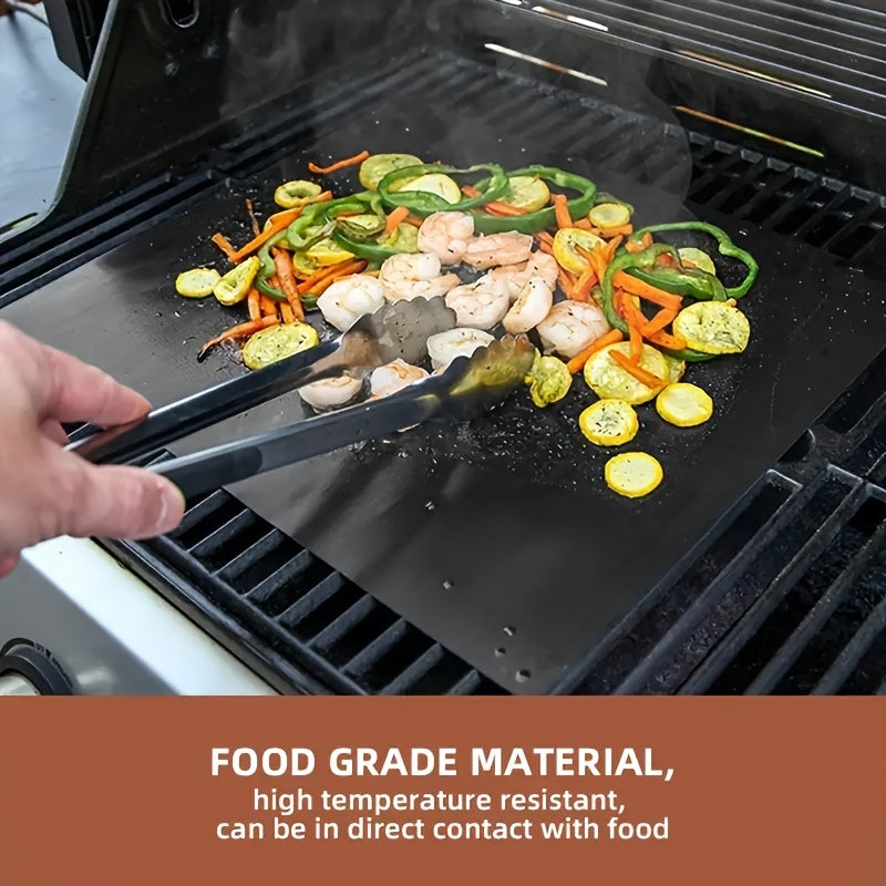 Durable Teflon BBQ Mat Withstands High Temperatures - Reusable, Effortless Cleaning, Ideal for Oven/Grill Use, Non-Stick Cooking Essential