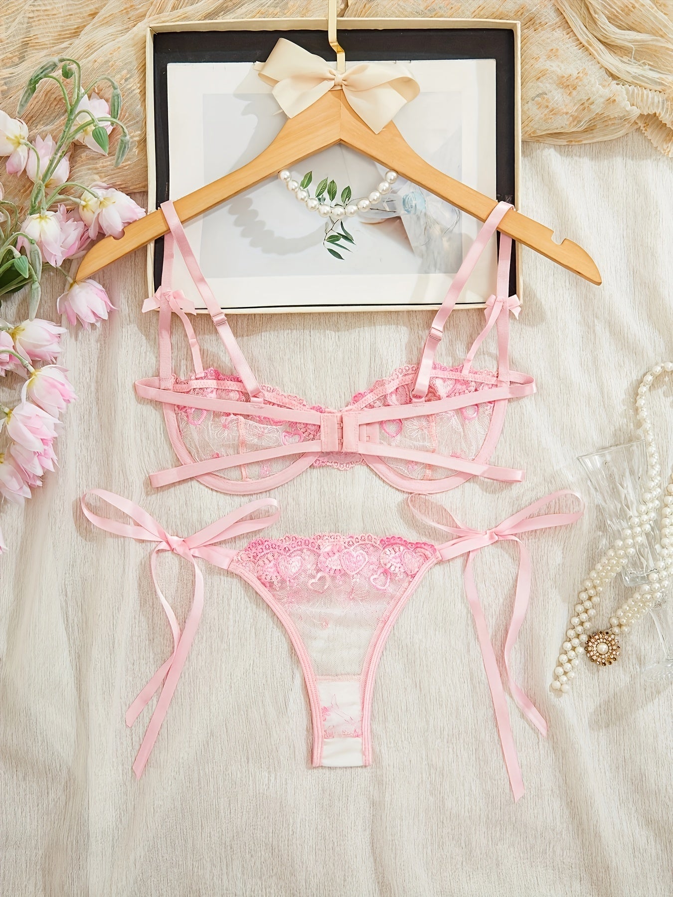 Embroidered Bowknot Lingerie, European & American Style, Sexy and Fun