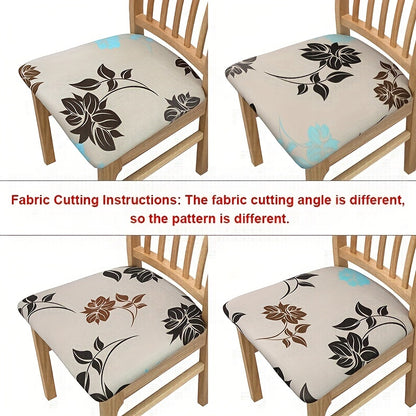 4/6 Elastic Chair Cushion Covers with Print