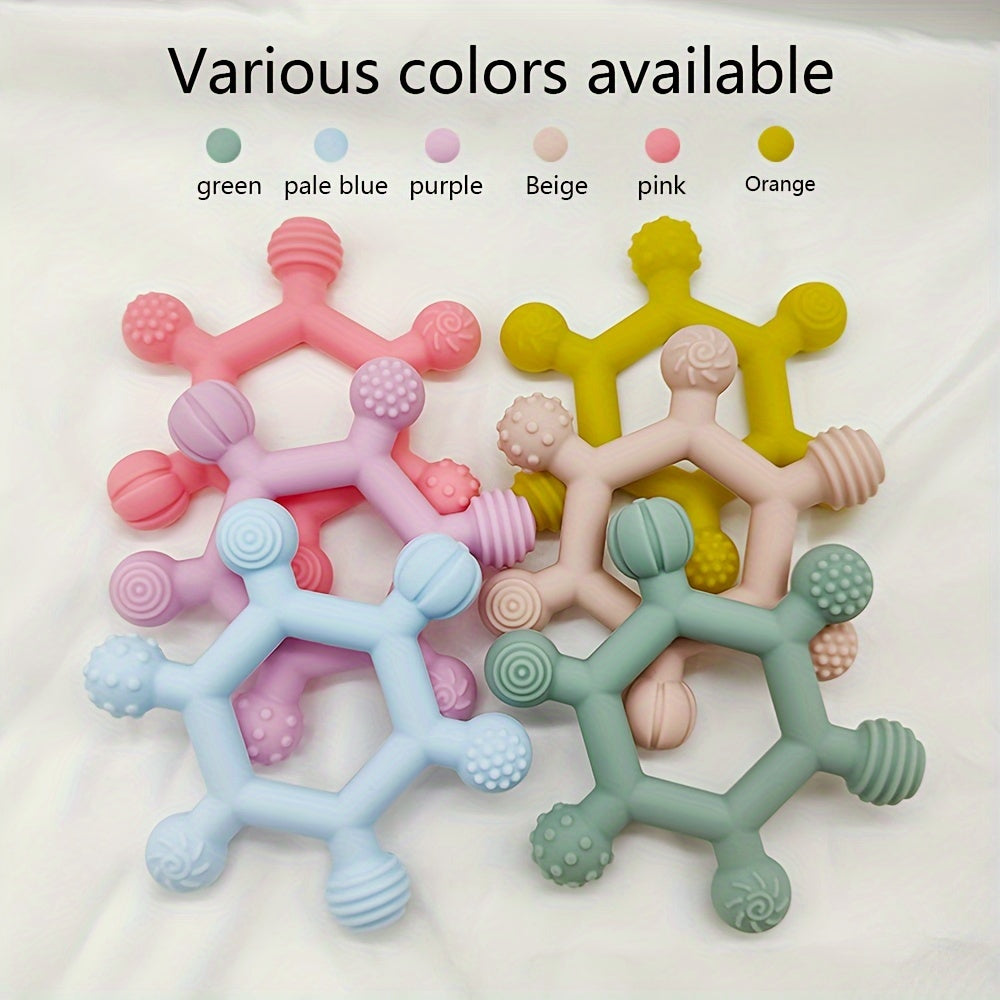 Children's teething toys made of high-quality food-grade silicone for ages 0-6,12,18 months. Can be safely cleaned in the dishwasher. Great as gifts.