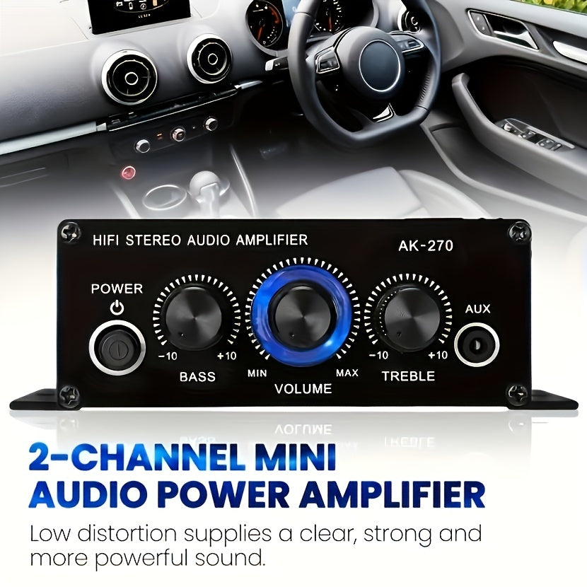 Boost your home/car theater sound system with powerful bass & treble using this 400W 2.0 stereo audio amplifier.