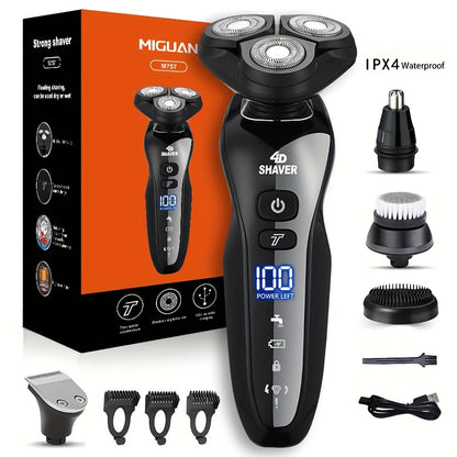 3D Electric Razor for Men - Rechargeable, Wet/Dry Shaver with USB Charging, Ideal Father's Day Gift