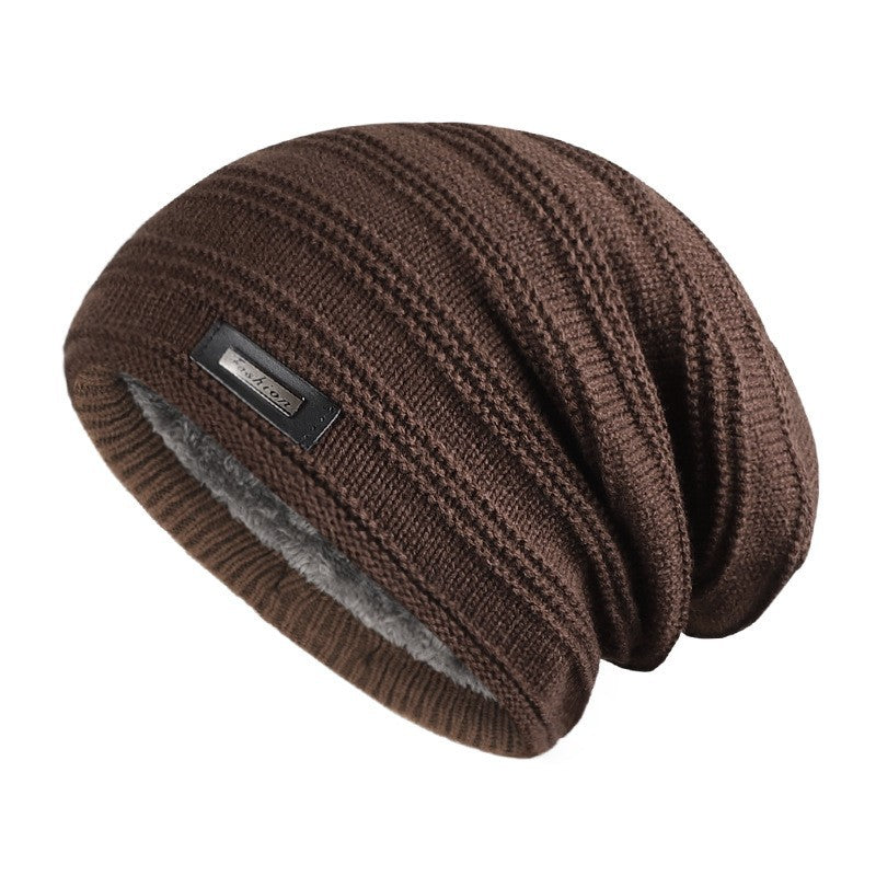 Hat for Men to Keep Warm in Winter, Fleece Knitted Outdoor Cap