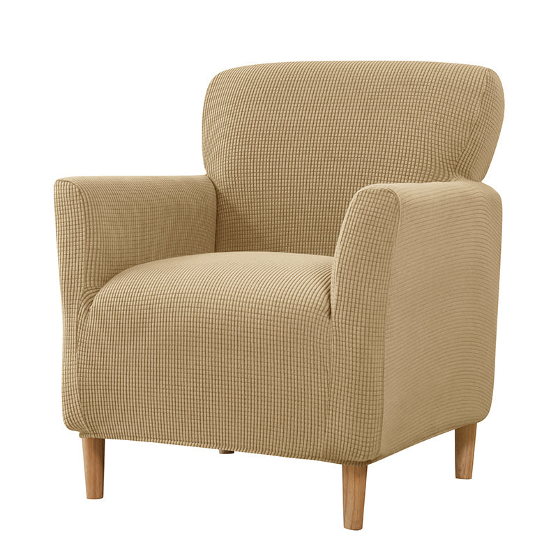 1pc Fleece Armchair Cover, removable, washable, stretch tub arm chair slipcover for study bar counter living room.