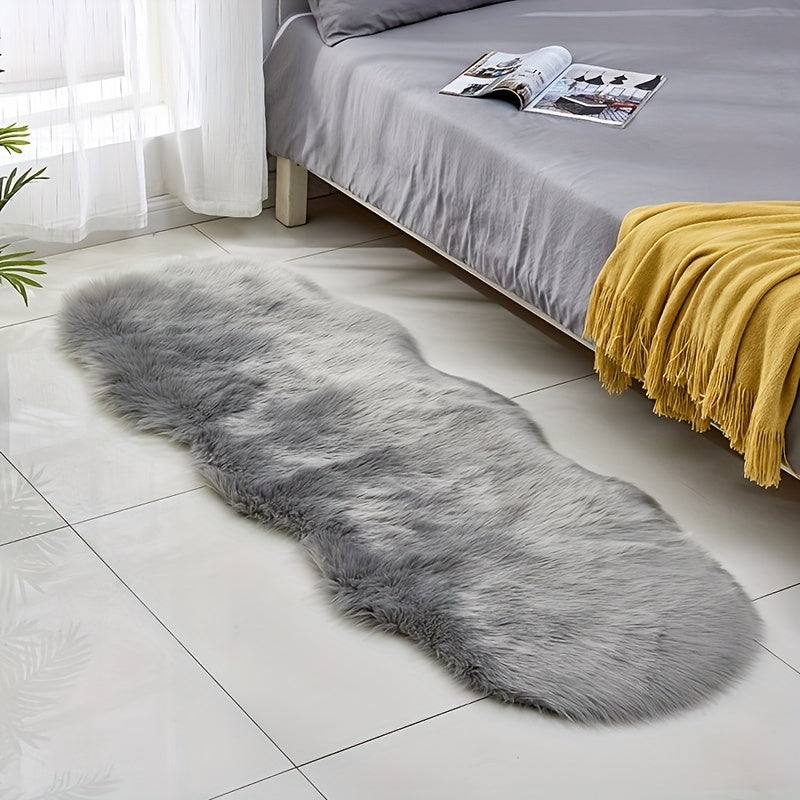 Get cozy with our 1-piece wool-like area rug made of plush suede with a braided weave design. This machine washable carpet is perfect for indoor bedroom decor, made from 20% polyester and 80% acrylic. Featuring a long bottom, it is ideal for home