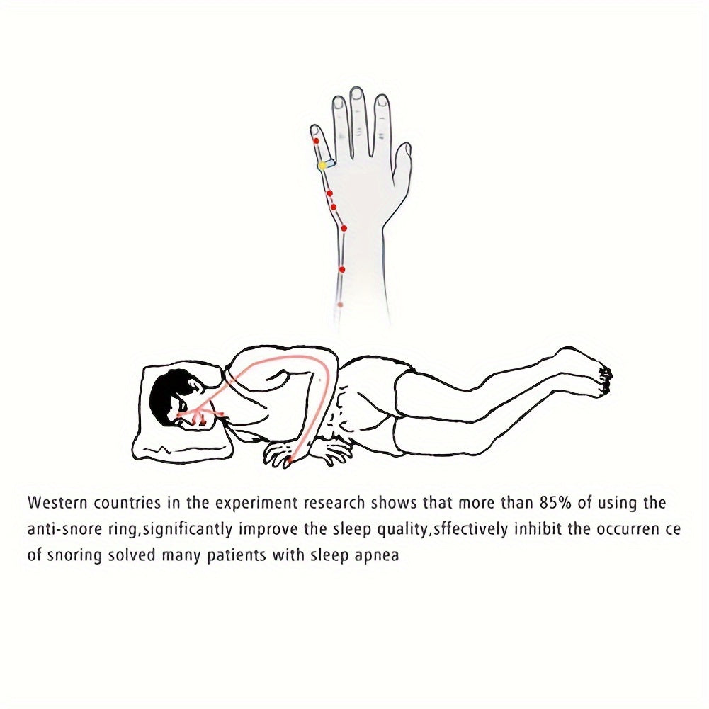 Титановое кольцо против храпа с бусинами, улучшает сон и дыхание, устройство акупунктуры для ночного использования, улучшает дыхание | Аксессуар для сна