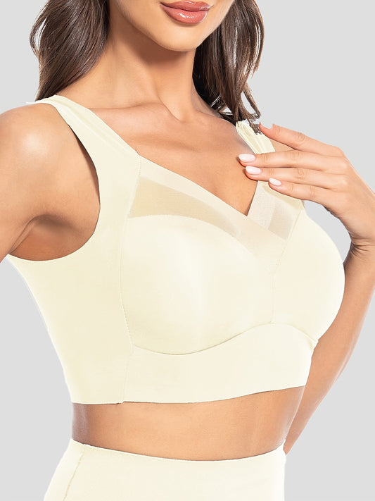 Esselegance 1pc Sports Bra with side breast control, push up, and high elasticity, no steel ring.