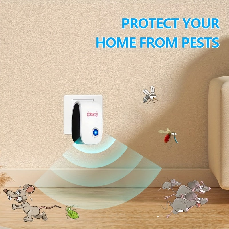 2/4/6pcs Soundwave Technology Pest Repeller for indoor pest control. Repels mosquitoes and insects. Perfect for home, office, and more.