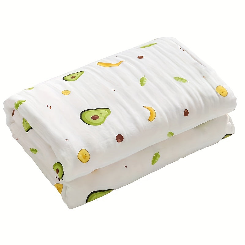 Cute Print Cotton Blanket made of six layers of high-density cotton gauze, perfect for use as a lunch blanket or for a cozy nap on the sofa or office bed. This skin-friendly blanket is a must-have for ultimate comfort.