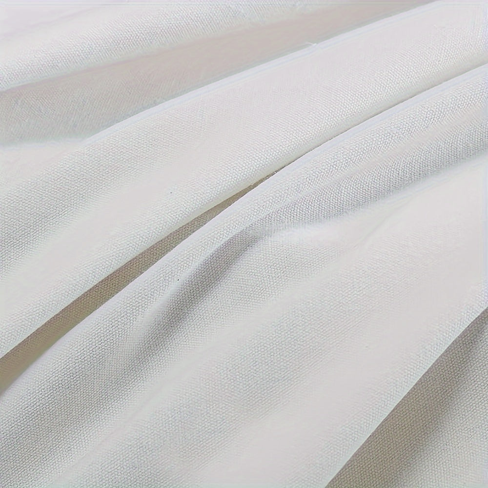 Pack of 4 machine-washable white pillow covers in solid polyester, zippered for easy use. Suitable for various room styles. Decorative sofa cushion covers, no insert included.