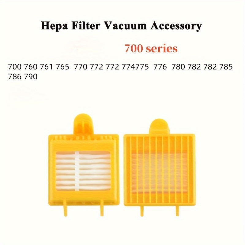 Replacement HEPA Filters for 700 Series Vacuum Cleaners - Fits Models 700, 760, 770, 780, 790 - Includes 6-Pack of High-Efficiency Particulate Air Filters and Plastic Flooring Tool Attachment