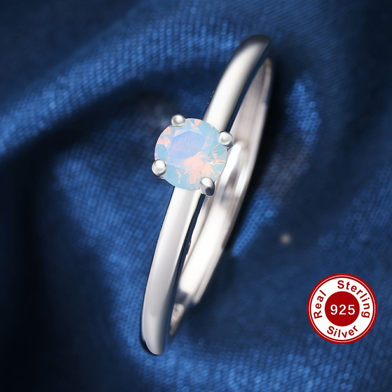 1 piece of low allergy 925 pure silver set with small zirconia stones and stackable design, featuring 12 birthstone options in an open wedding ring. The silvery set has a total weight of 1.26g, with the ring alone weighing 1.35g. This simple and elegant