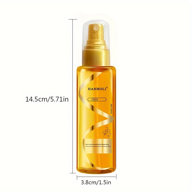 Luxurious hair fragrance spray softens, nourishes, calm frizz, prevents static, and provides long-lasting scent in a no-wash beauty solution in a 100ml bottle.