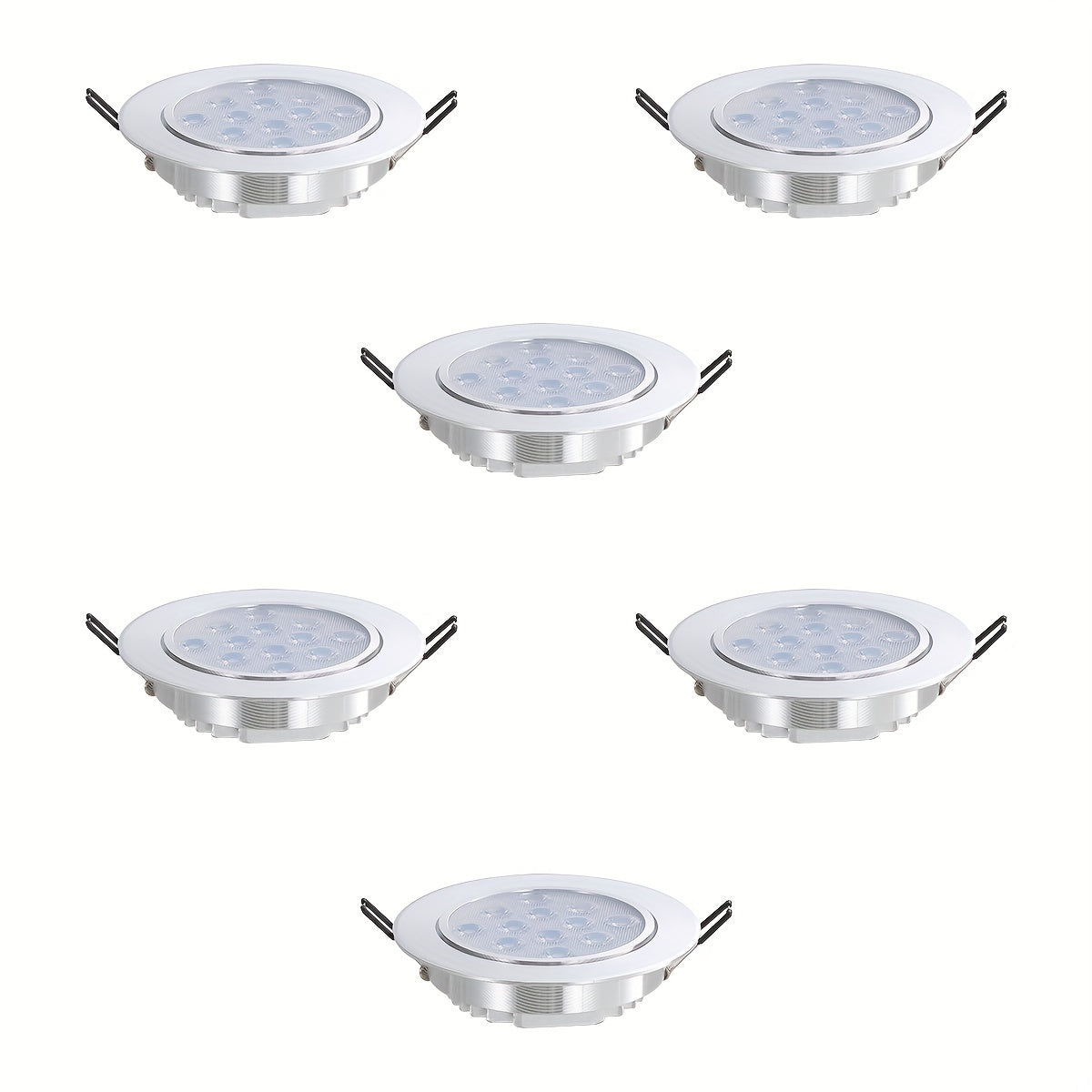 6 Ultra Bright LED Recessed Ceiling Lights: 3W/7W/12W, AC85-265V, Energy-Efficient with Metal Panels for Office, Mall, Hotel & Home Lighting.