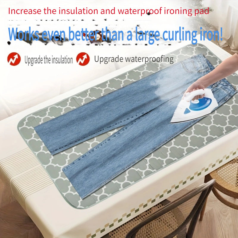 Travel without electricity with this portable Plaid Pattern Foldable Ironing Mat. Made of durable Polycarbonate PC with heat-resistant waterproof insulation, this ironing pad is perfect for on-the-go touch-ups.