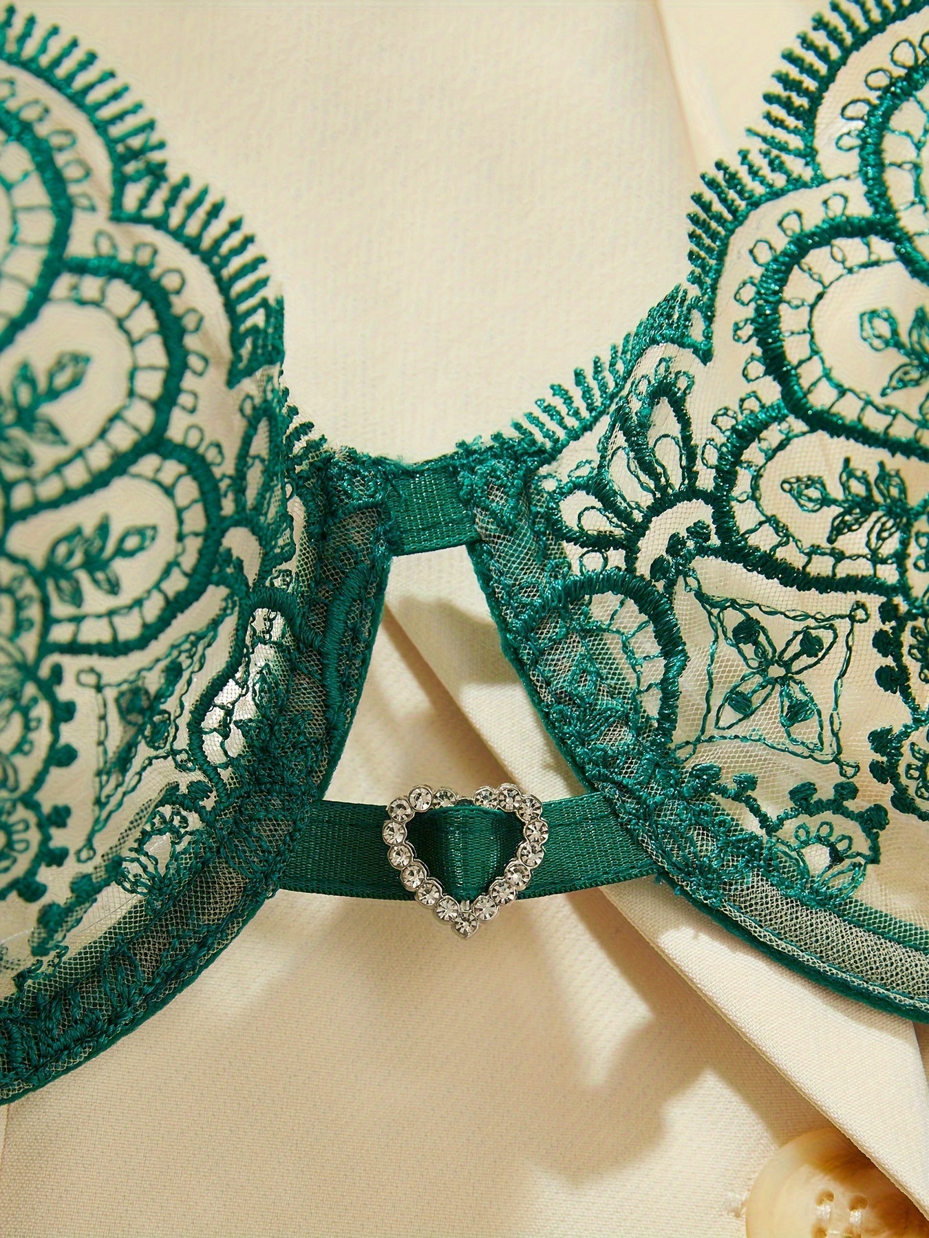 Green lace lingerie for women