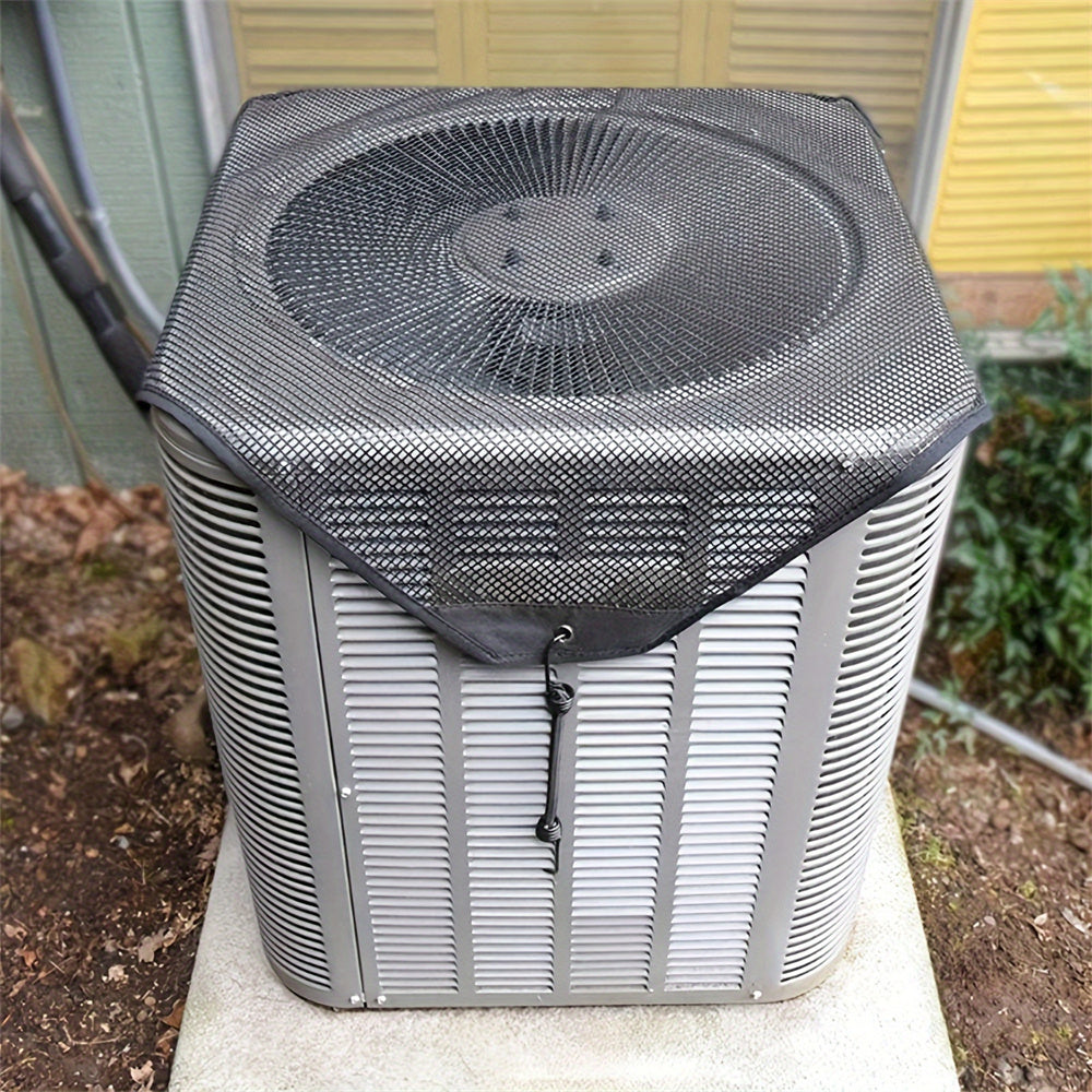 Protect your central air conditioner with the durable Universal Outdoor AC Unit Mesh Cover. This top defender keeps debris and leaves out of your unit, without the need for electricity. Simply secure the cover in place with the included bungee cords.