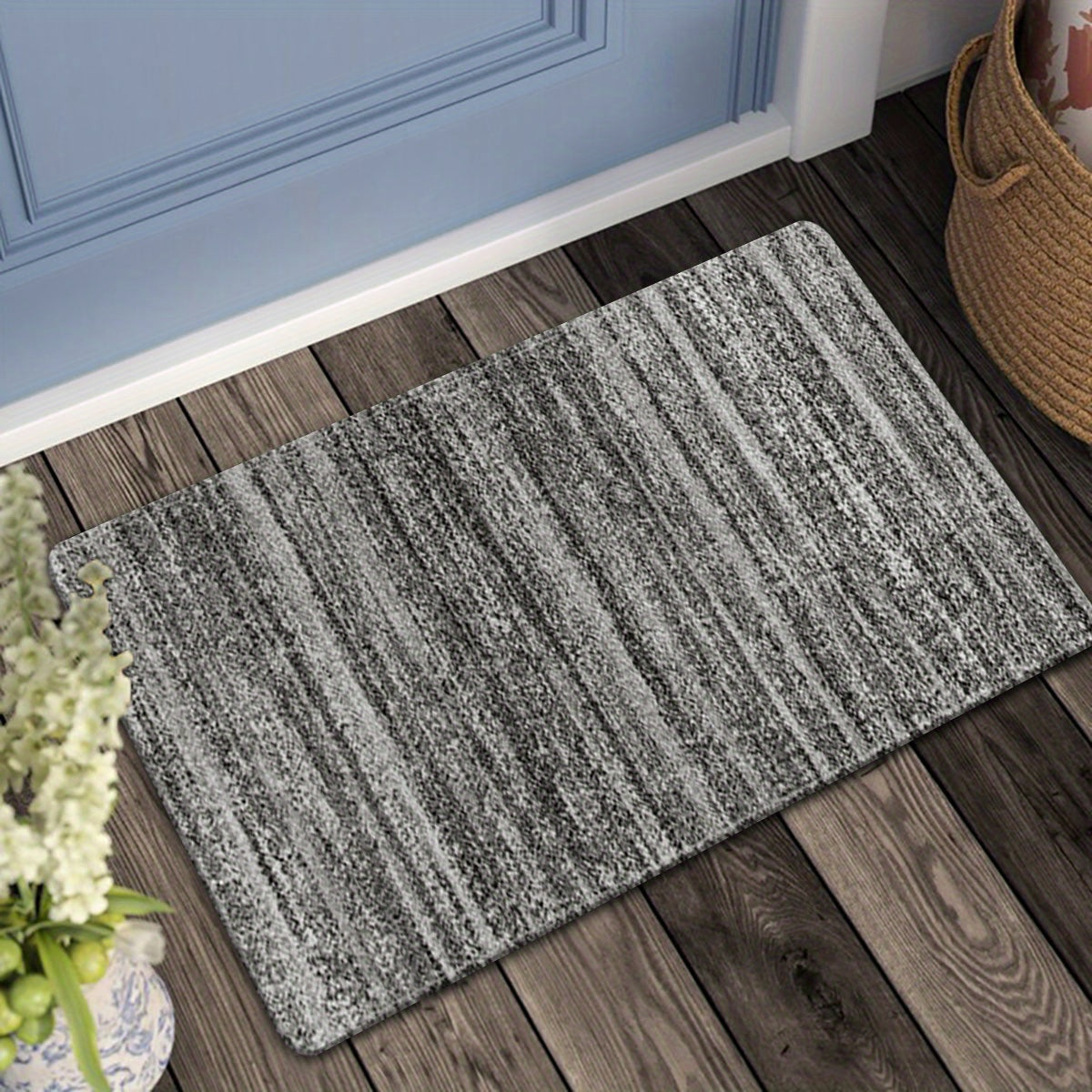 Non-slip Dark Grey Abstract Area Rug - Retro Modern Low-pile Runner Rug for Hallways, Restaurants, Kitchens, and Laundry Areas. Available in various sizes: 40x60cm, 50x80cm, 50x120cm, 50x160cm, 60x180cm. Made with rubber mat for additional grip.