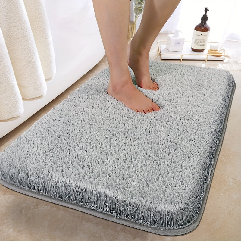 Luxurious Plush Bathroom Bath Mat: This soft and beautiful mat is designed for maximum comfort and absorption, with a non-slip thickened tri-layer material. It is washable and perfect for adding a touch of elegance to your bathroom décor. Also suitable