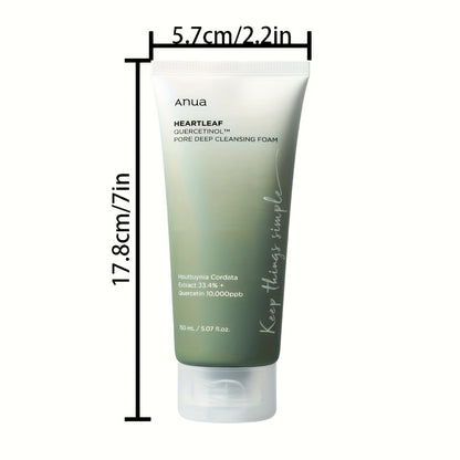 Heartleaf Quercetin Pore Deep Cleansing Foam, 5.07 Fl.Oz (150ml) with Sebum Control and Gentle Skin Care.