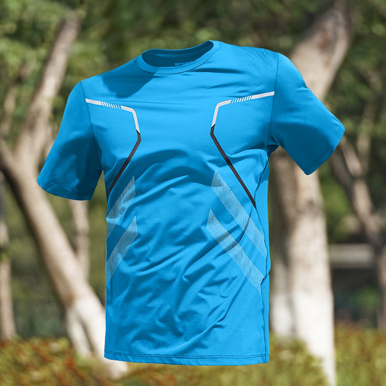 Quick-dry shirt for men, perfect for fitness and running, with breathable fabric and loose fit, ideal for basketball training and workouts.