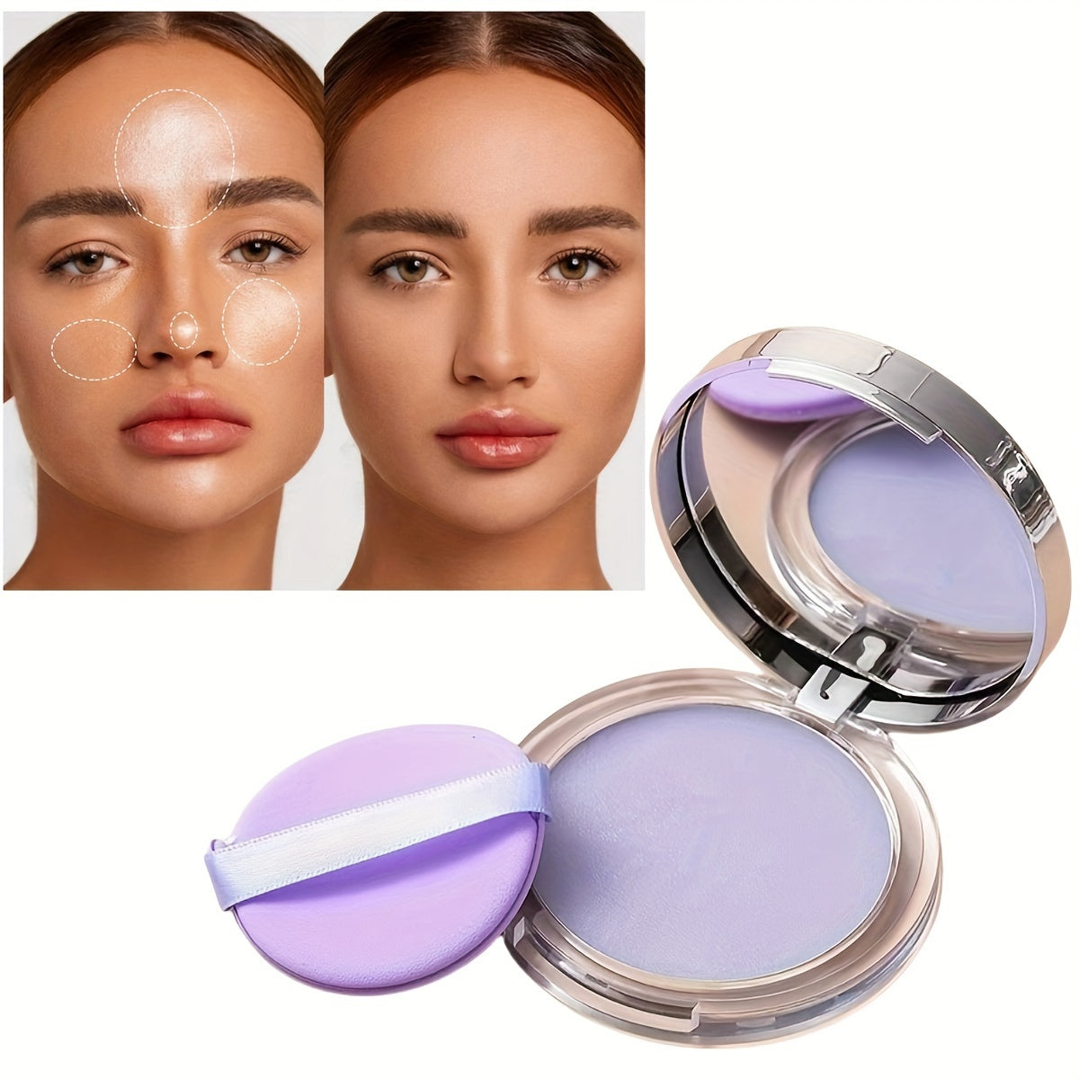 Colorless, oil-control setting powder for long-lasting, waterproof makeup.