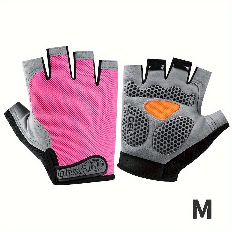 1 Pair of Ximax Half-Finger Fitness Gloves for Outdoor Sports, Non-Slip and Breathable