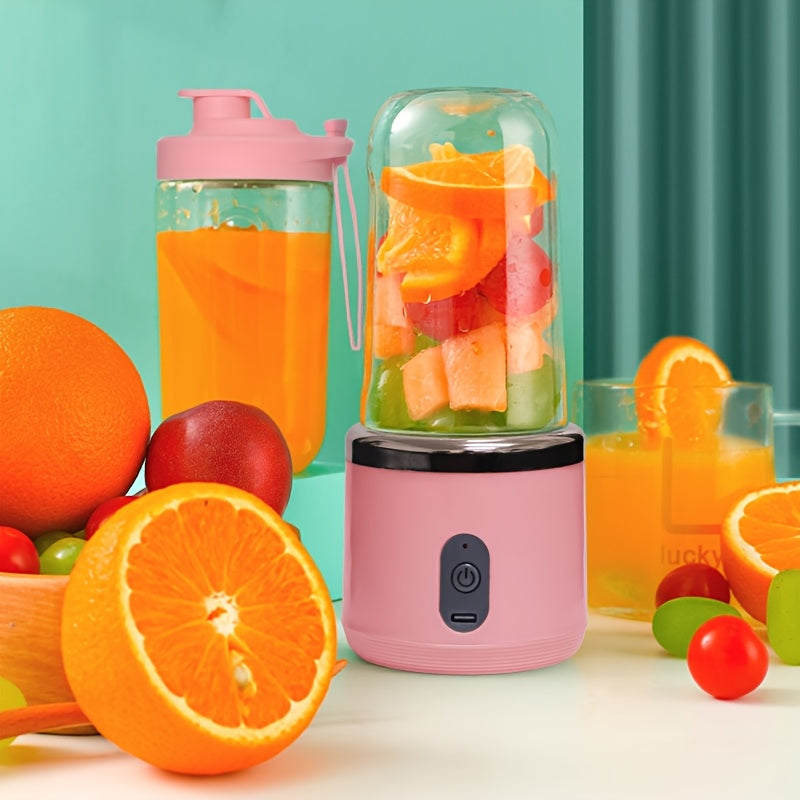 Introducing the upgraded version of our portable juicer set with a powerful 1500mAh ultra long battery. This juicer now features 10 blade heads for increased efficiency and super power. Perfect for making fresh fruit juices, it comes with both a single