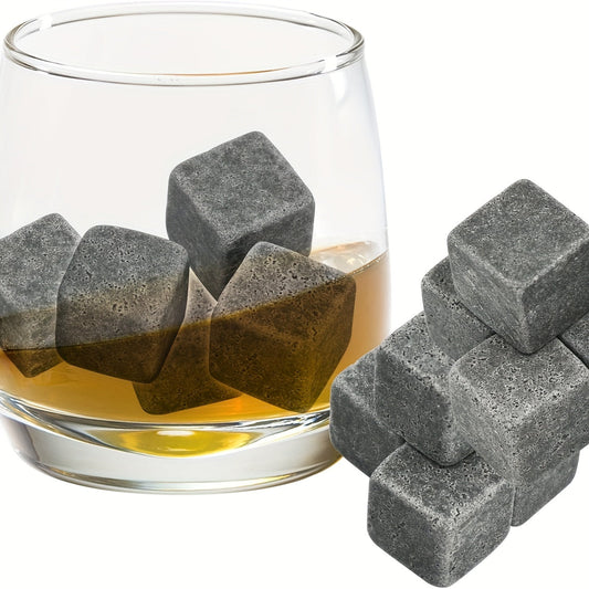 Reusable Whiskey Ice Stone Set, ideal for those who enjoy whiskey, makes a great gift for men, fathers, husbands, and friends celebrating their birthdays.