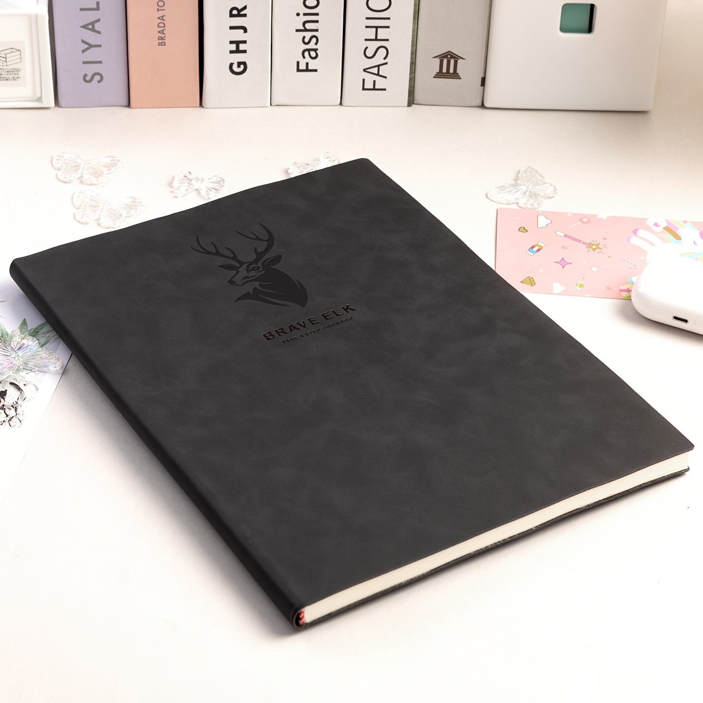 Premium A4 Ultra-Thick Notebook with Soft Faux Leather Cover, 200 pages of Thickened Paper, and Comfortable Grip. Smooth Writing Experience, Available in Multiple Colors for School use.