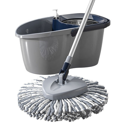 '- Efficiently clean your living room floors with the 1pc Spin Mop and Bucket set, featuring an easy wring mop for quick and effective cleaning. This manual rotating mop also includes a dehydration function for easy water removal.