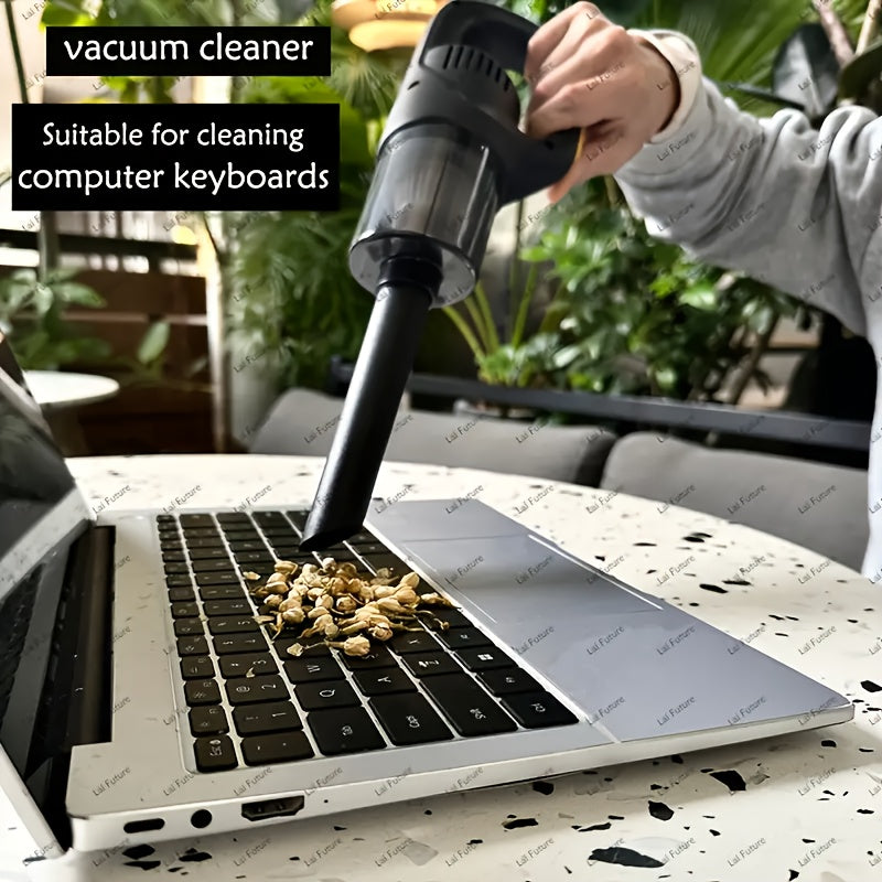 Wireless handheld vacuum cleaner with high-suction cyclone design, USB rechargeable, suitable for home, car, and office use. Includes electronic parts and 1800mAh lithium battery with 36V