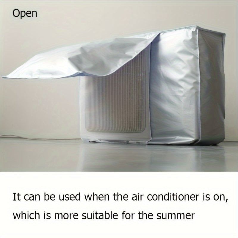 Cover your outdoor air conditioner with this sunproof and waterproof cover. It is dustproof and has a strong bearing force for added durability. The cover also provides thermal insulation and snow blocking, making it perfect for hanging AC units. It is a