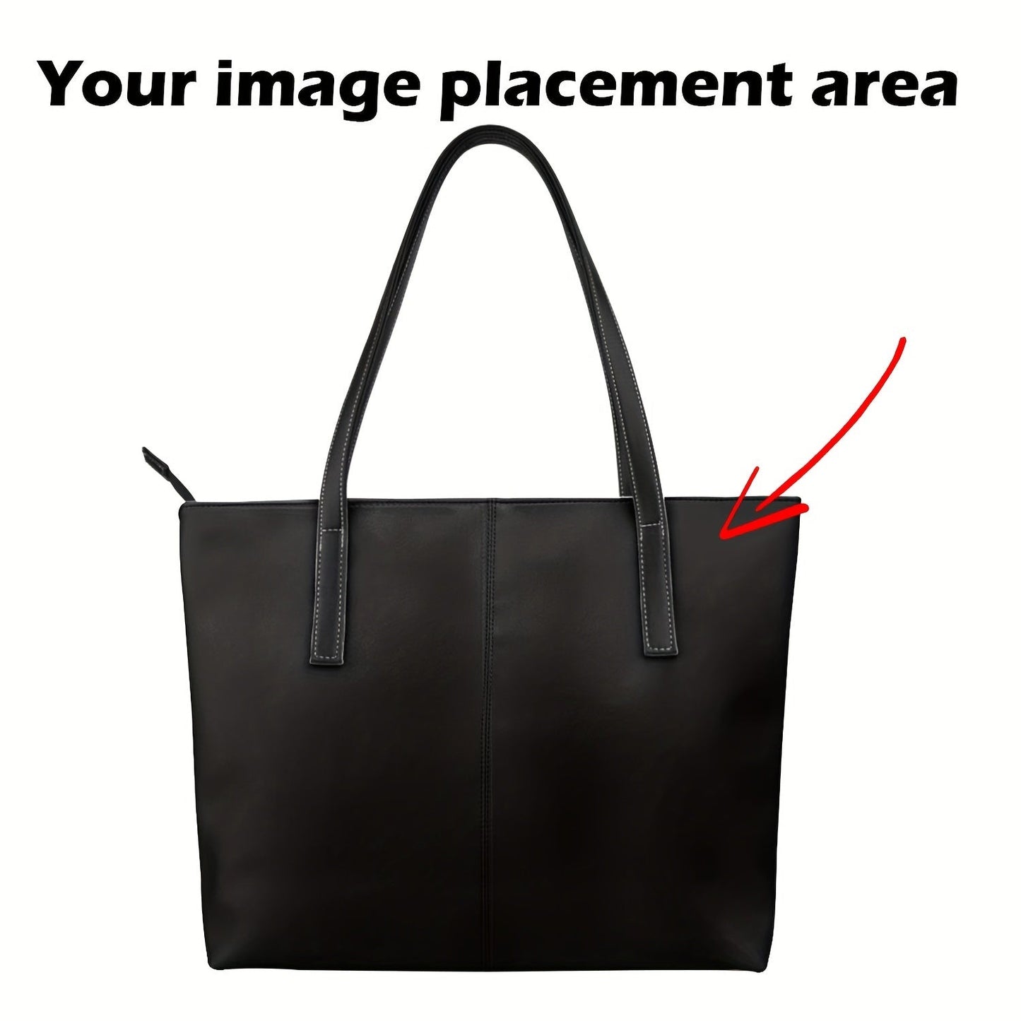 Stylish and spacious tote bag made with chic microfiber faux leather, featuring a waterproof design and zip closure. Ideal for work, travel, and everyday use.