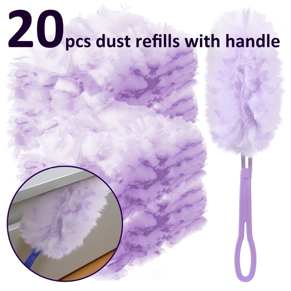 Pack of 10 or 20 Disposable Large-Capacity Collectors for Dust Collector with Thickened Design. Compatible with Models with 1 Handle, Ideal for Heavy-Duty Office Cleaning.