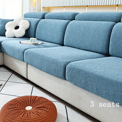 Thick Jacquard sofa cushion cover with elastic-band, perfect furniture protection for bedroom, office, or living room.