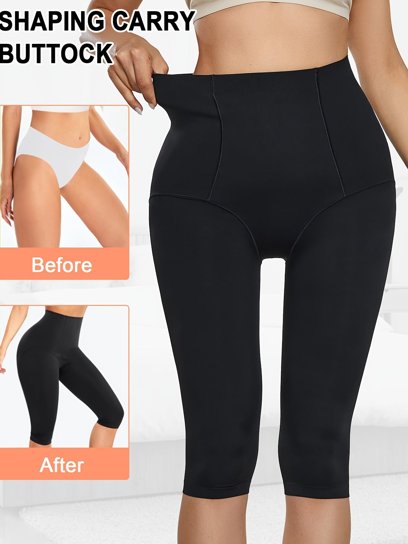 Smooth shaping shorts and compression slimming capri pants for women, providing tummy control and shaping.