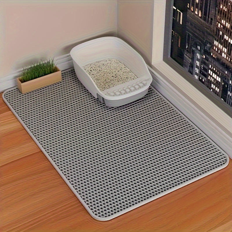 Dual-Layer Cat Litter Mat made of EVA Material for Indoor Cleanliness Protection