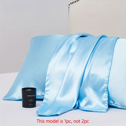 Upgrade your bedroom or living room sofa with a luxurious Soft Satin Pillowcase - Pillow insert not included. Enhance both comfort and style with this chic addition.