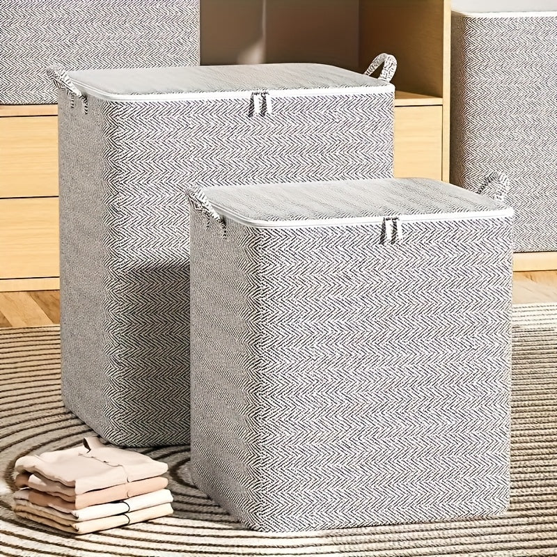 Large Waterproof Storage Box with Lid - Ideal for Clothing, Linens & Bedding - Great for Moving, Closet, Bedroom & Dorm Room - Sturdy Space-Saving Design, Perfect for Under-Bed Storage