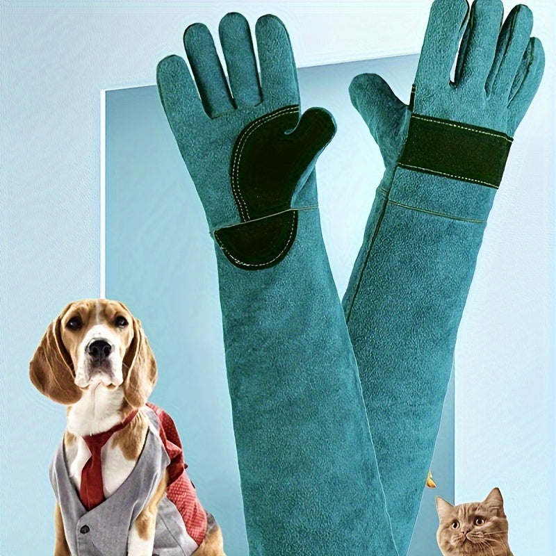 Anti-bite scratch resistant gloves for handling animals, bathing, grooming, and outdoor use.