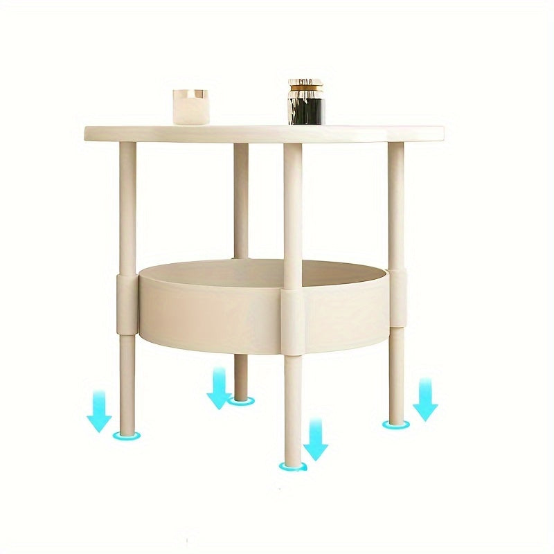 Sleek Plastic Tea Table with Versatile Shelf - Ideal for Your Living Room