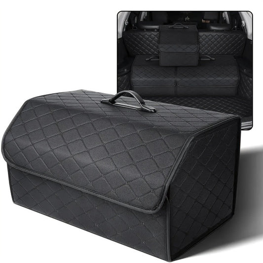 Car trunk organizer for storing toys, food, and automotive accessories - collapsible and spacious.