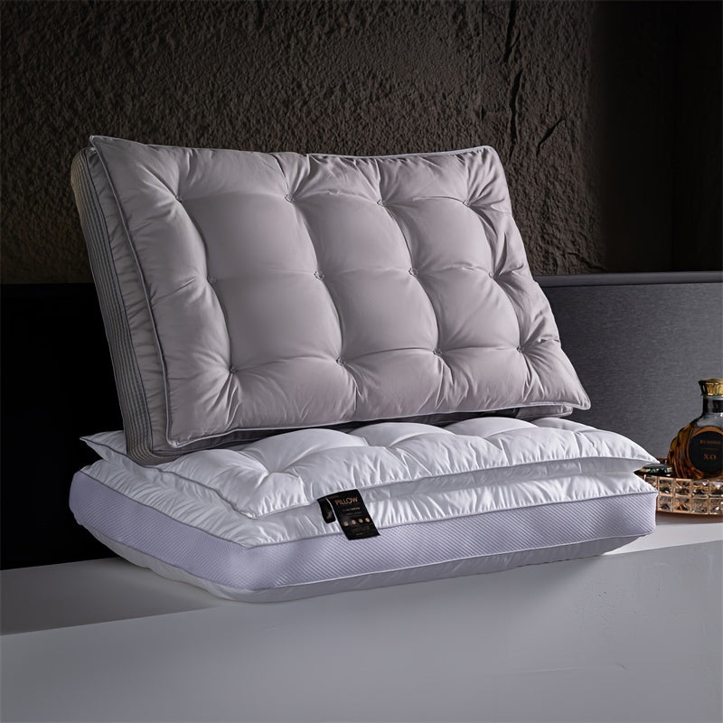 One double-layered, three-dimensional maintenance pillow cushion for ultimate comfort and support, perfect for relaxing and protecting the neck. Ideal for use at home or in hotels, providing a luxurious and enjoyable experience.