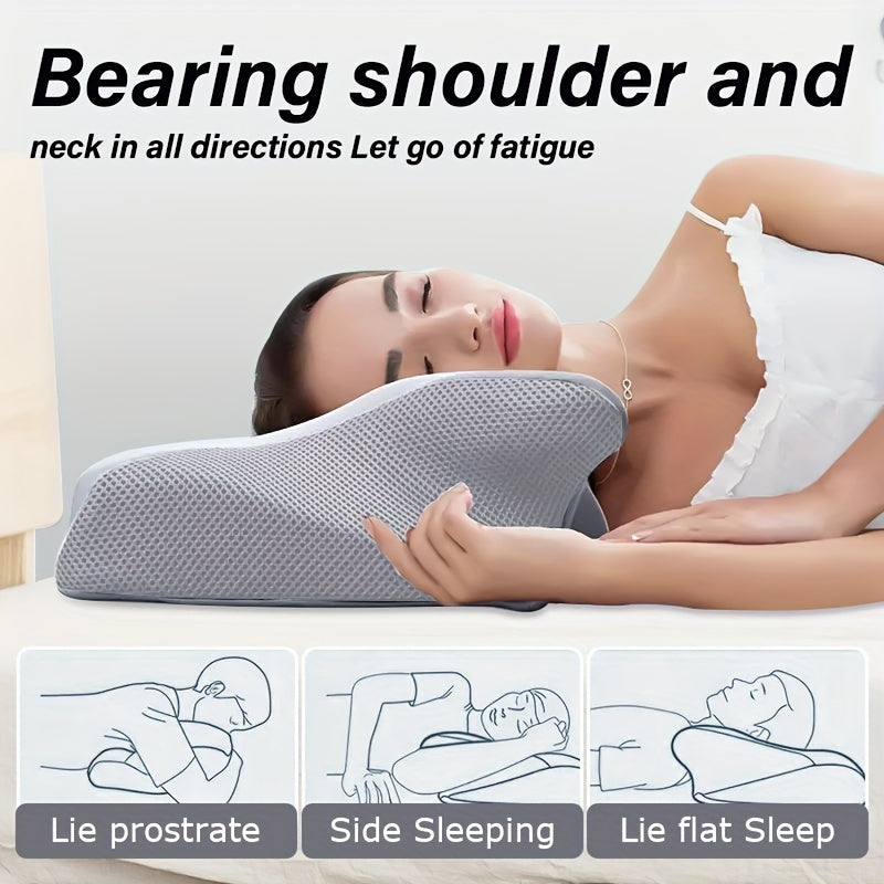 Gift your elderly parents with the perfect present this Christmas - an Ergonomic Orthopedic Neck Support Cushion. This memory foam cushion provides compressible cervical pain relief for back and side sleepers, promoting correct spinal alignment. The