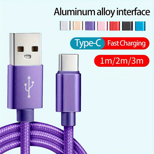 Get fast and safe charging with this USB Type C cable, compatible with Samsung, Redmi, and OnePlus mobile phones. Available in lengths of 1m, 2m, and 3m.