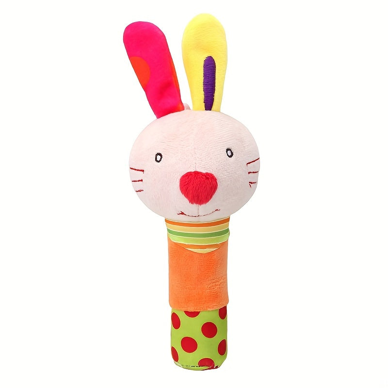 Adorable Baby Hand Rattle from the Cute Animal Series: A Plush Toy for Early Education, Fun, and Development!